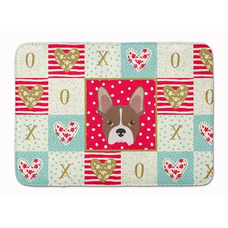 Carolines Treasures 19 x 27 in. Boston Terrier Love Machine Washable Memory Foam Mat CK5187RUG